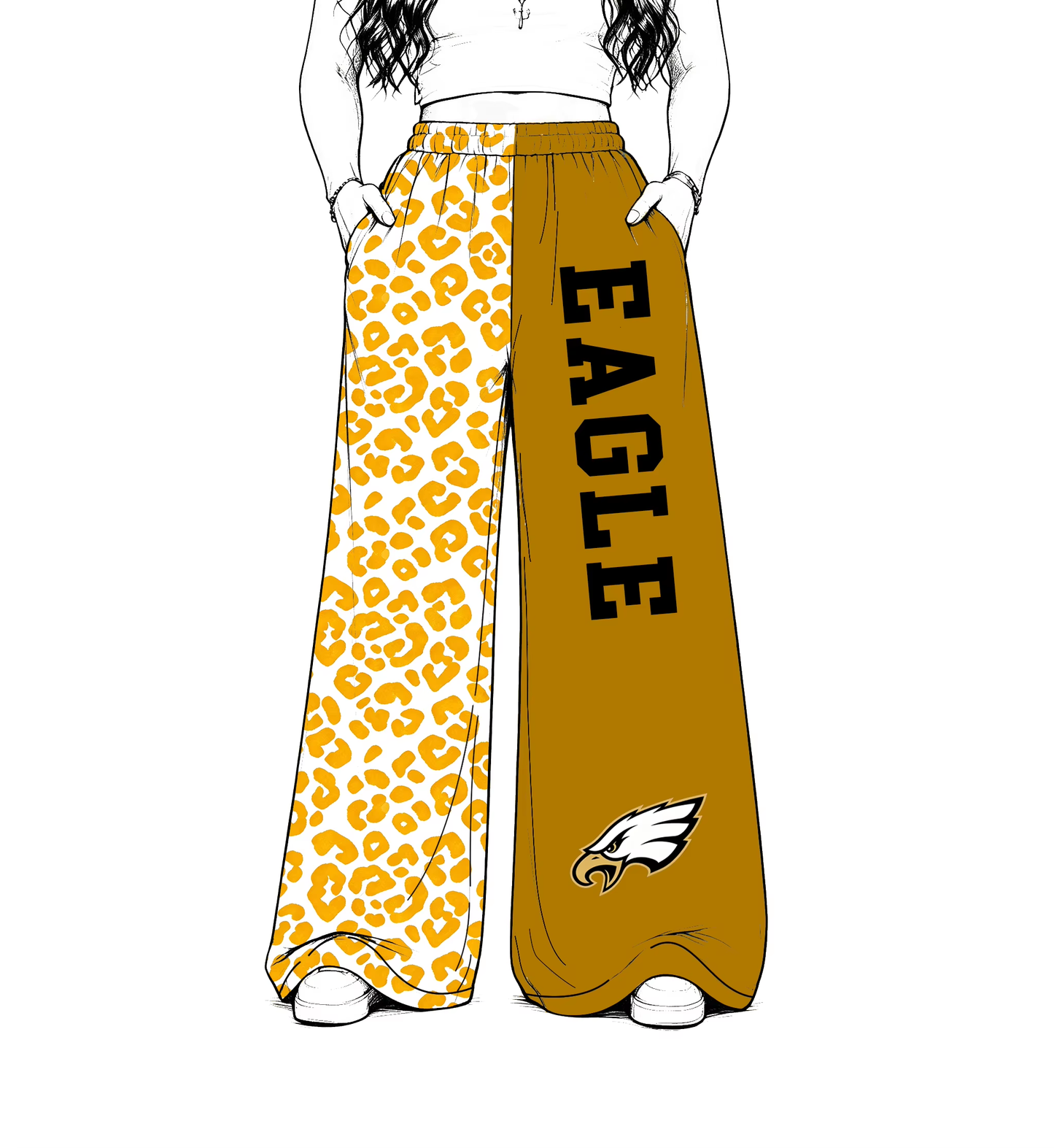 Preorder (moq 5)Baby Girls Eagle Team Leopard Pants Bottoms