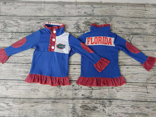 Baby Girls Team Florida Ruffle Pullover Shirt Tee Shirts preorder(moq 5)