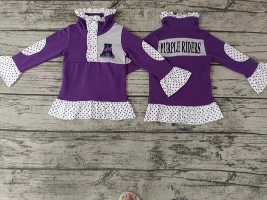 Baby Girls Team Purple Pullover Shirt Tee Shirts preorder(moq 5)