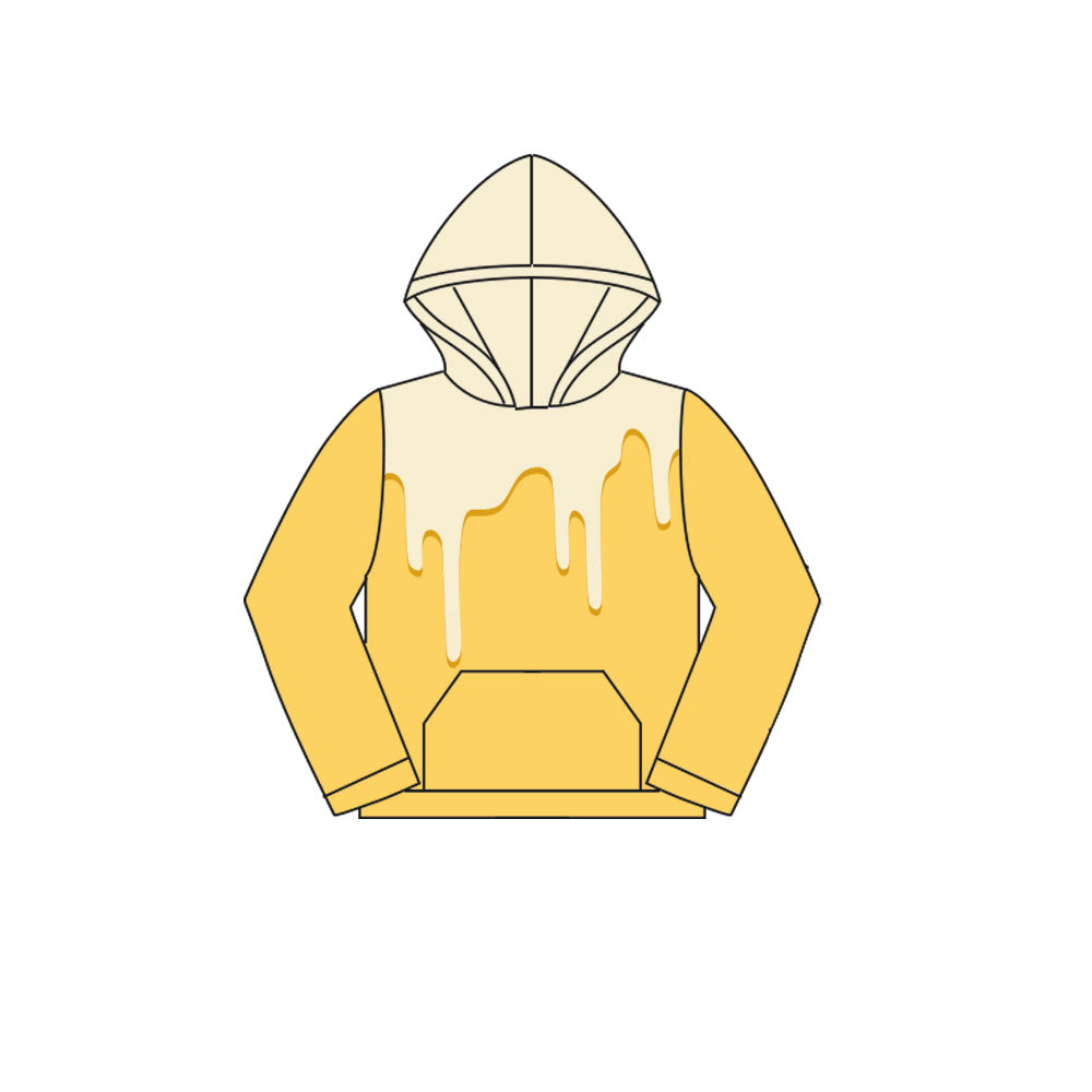 Preorder (moq 5)Baby Boys Drips Yellow Team Hooded Tops