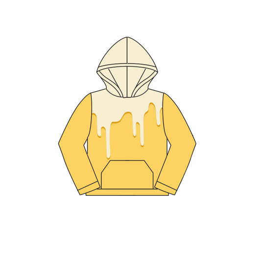 Preorder (moq 5)Baby Boys Drips Yellow Team Hooded Tops