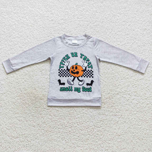 Baby Girls Trick Treat Halloween Long Sleeve Tee Shirt Tops