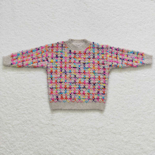 Baby Girls Pink Colorful Fall Long Sleeve Sweaters