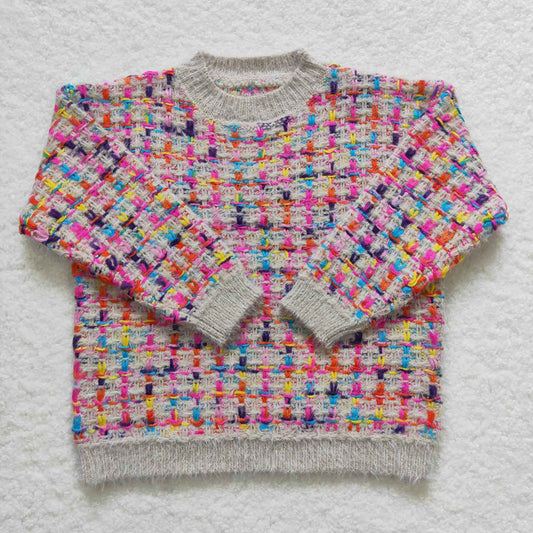 Baby Girls Pink Colorful Fall Long Sleeve Sweaters