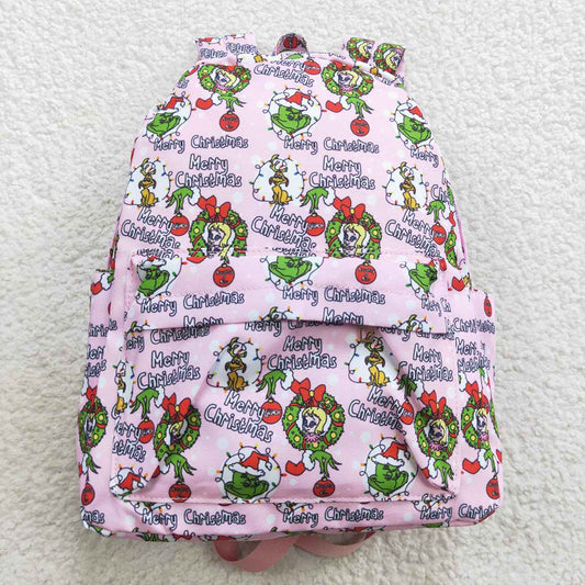 Baby Kids Merry Christmas Pink Frog Color Back Bags