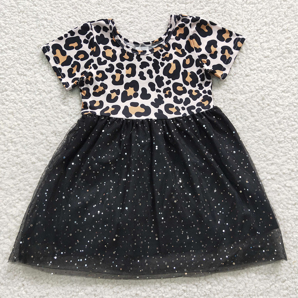 Baby Girls Leopard Tutu Knee Length Dresses