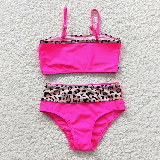 Baby Girls Hotpink Leopard 2 pieces Swimsuits