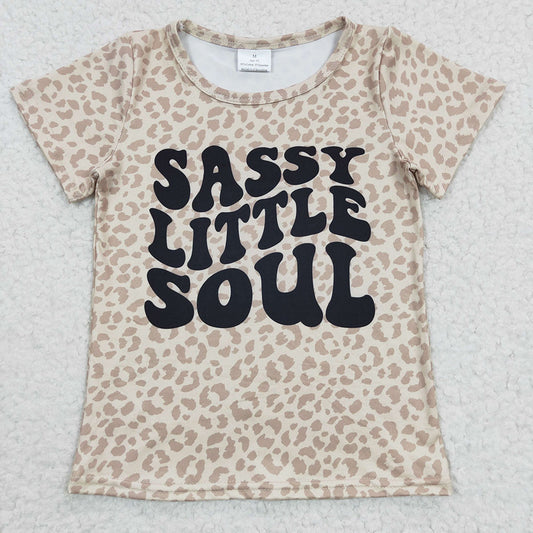 Baby Girls Little Sassy Soul Short Sleeve Shirts Tops