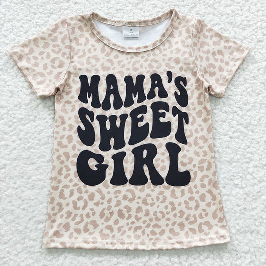 Baby Girls Mama's Sweet Girl Short Sleeve Shirts Tops
