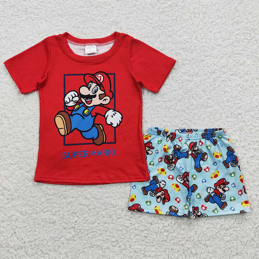 Baby Boys Red Shirt Shorts Clothes Sets