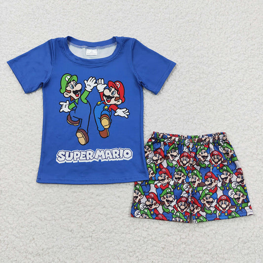 Baby Boys Twins Blue Shirt Clothes Sets