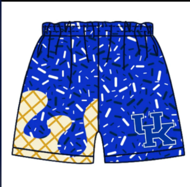 Preorder(moq 5) Adult Men Blue UK Team Shorts Bottoms