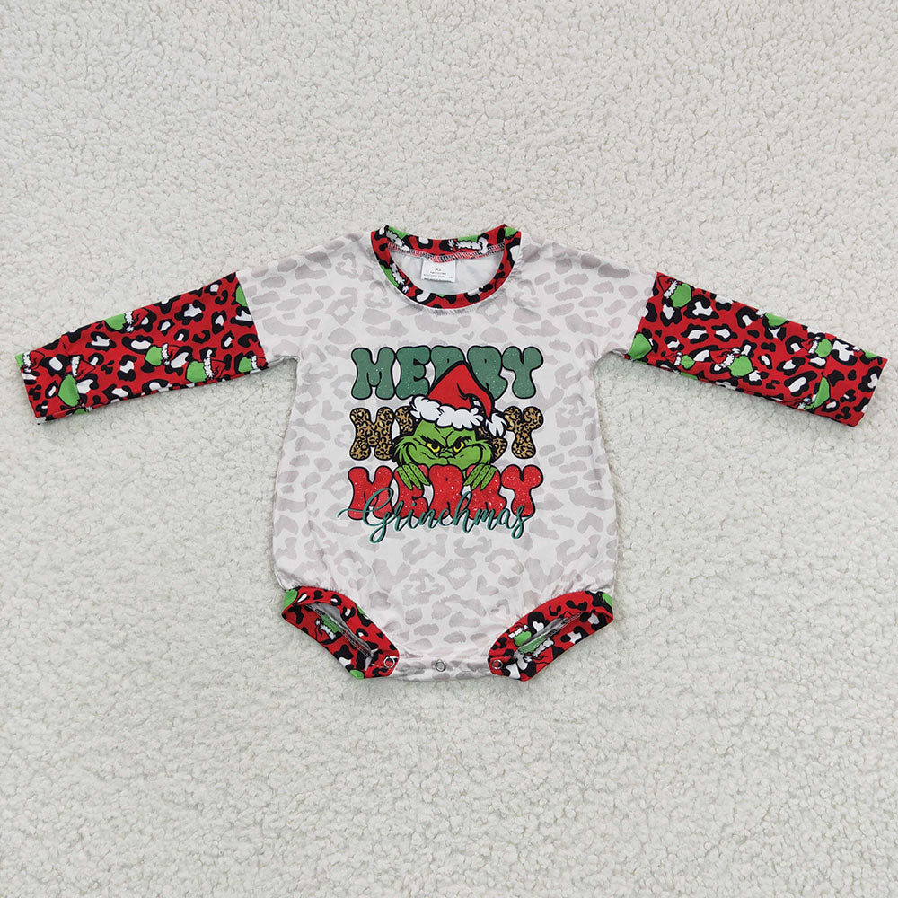 Baby Girls Christmas Frog Rompers