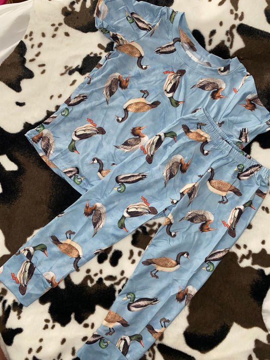 Baby Boys Duck Short Sleeve Shirt Pants Pajamas clothes sets