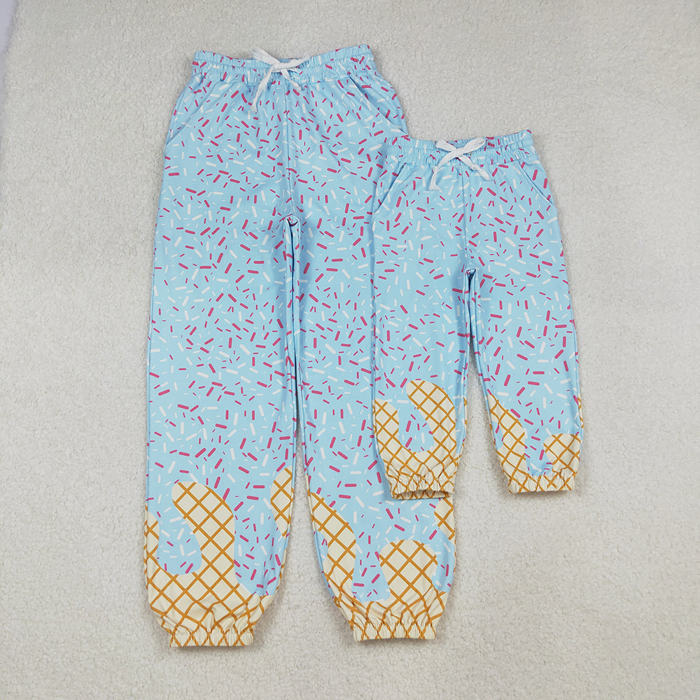 Mommy and Me Baby Girls Blue Drip Team Pockets Yoga Active Pants