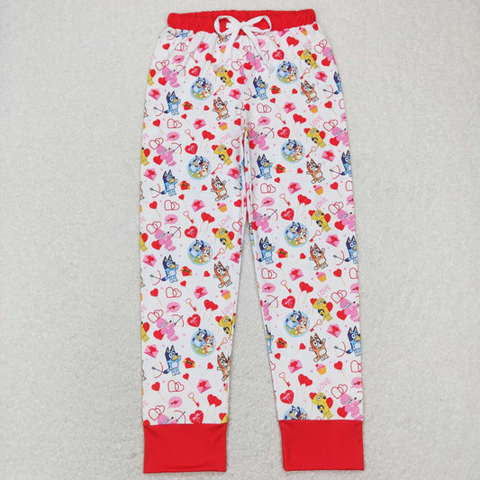 Adult Women Valentines Red Dogs Pants Pajamas