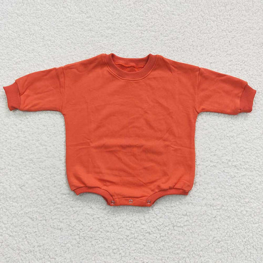 Baby Girls Orange Long Sleeve Romper Sweaters