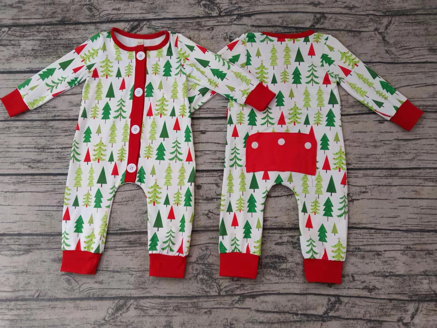 Baby Infant Kids Christmas Tree Long Sleeve Rompers preorder(moq 5)