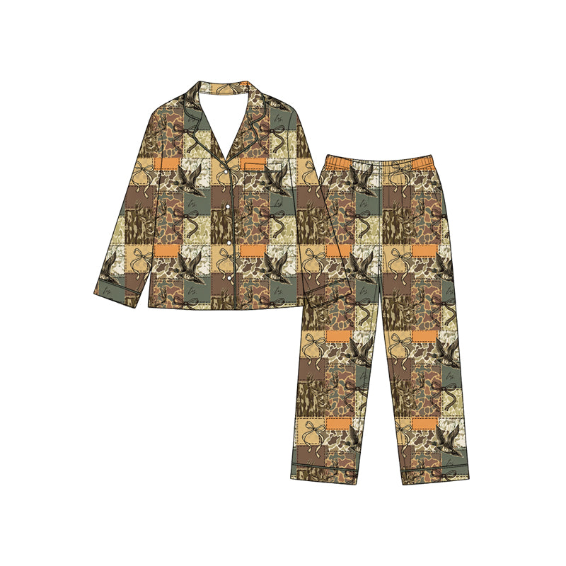 Preorder(moq 5) Girls 2‑Piece Set Long Sleeve Lapel Collar Kids Outfit