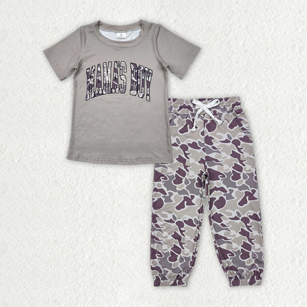 Sibling Baby Mama's Boy Top Pocket Jogger Pants Outfits Sets