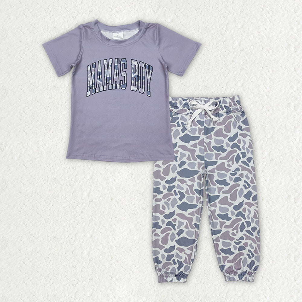 Sibling Baby Mama's Boy Top Pocket Jogger Pants Outfits Sets