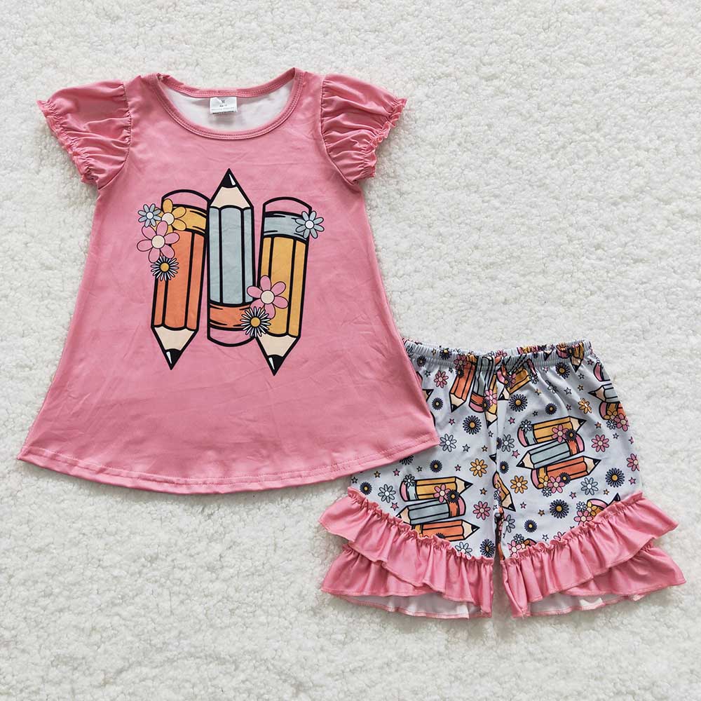 Baby Girls Back To School Pencil Clothes Sets