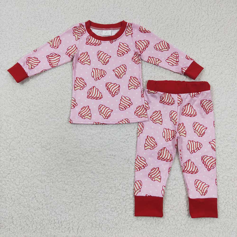 Baby Girls Christmas Tree Cake Pajamas Clothes Sets