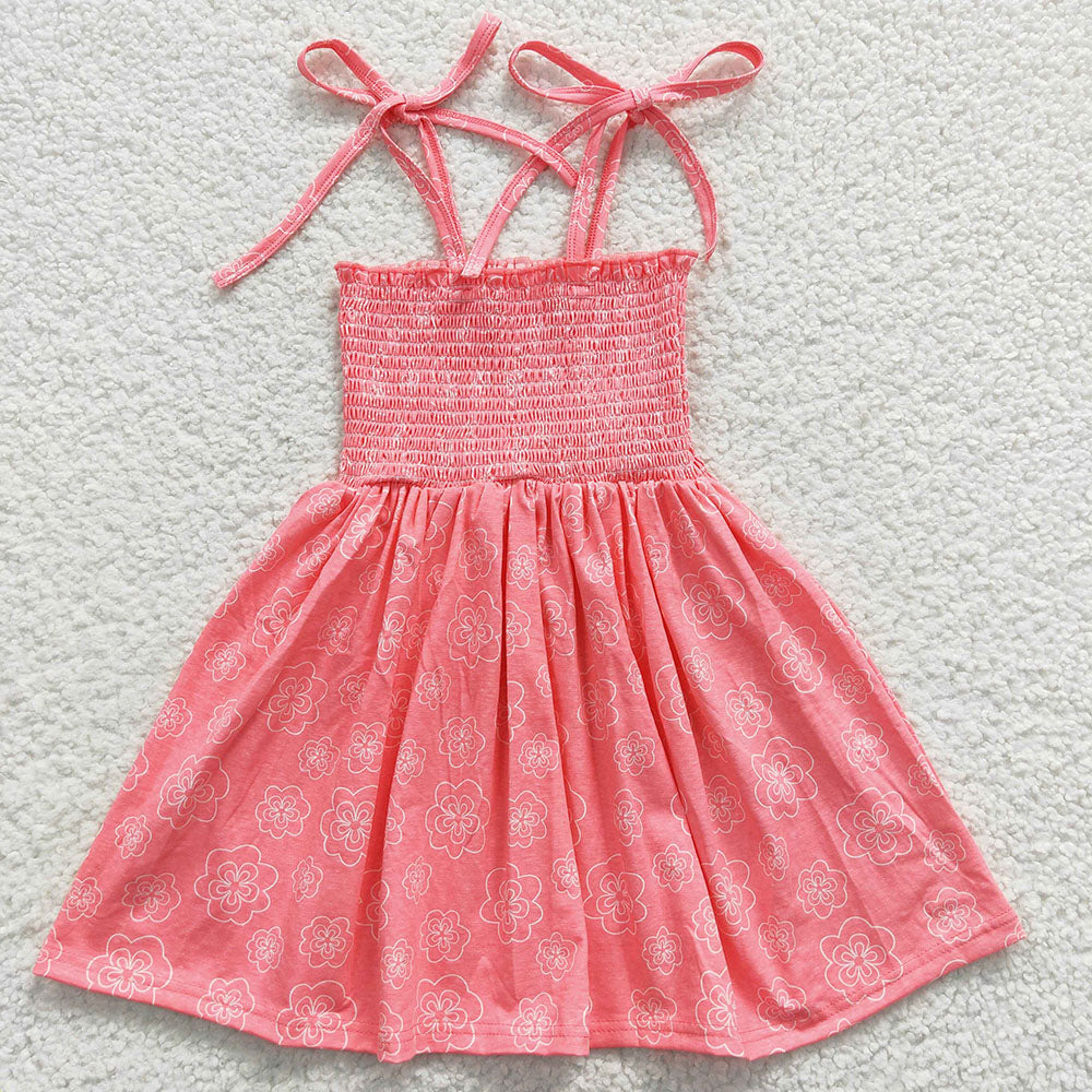 Baby Girls Pink Smocked Knee Length Dresses