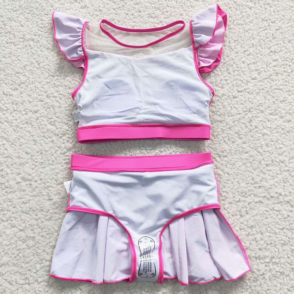Baby Girls Princess Pink Two Pieces Swimsuits