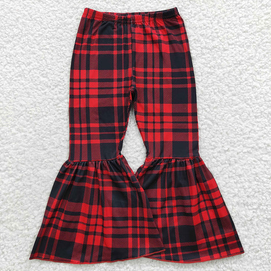 Baby Girls Reed Black Plaid Bell Bottom Pants