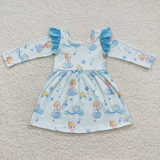 Baby Girls Blue Princess Ruffle Dresses