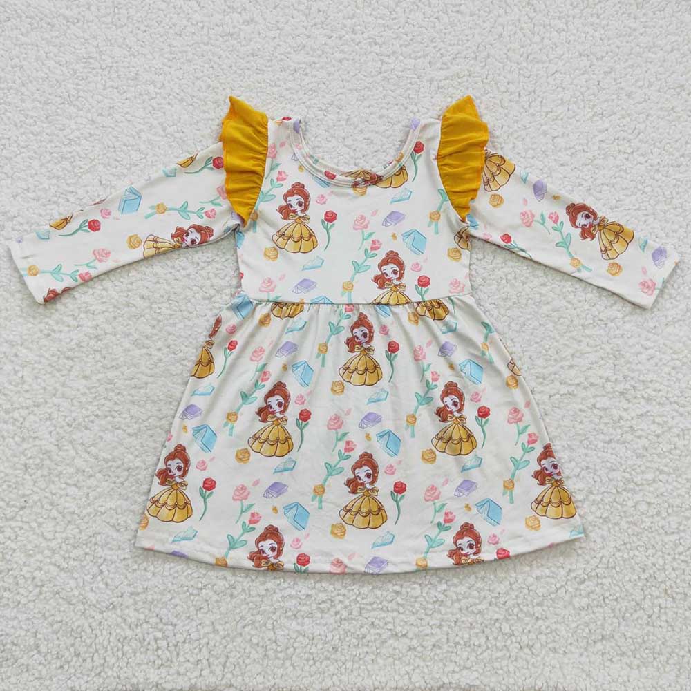 Baby Girls Yellow Princess Ruffle Dresses