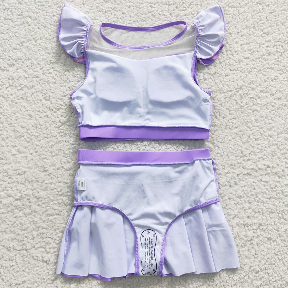 Baby Girls Princess Lavender Two Pieces Swimsuits