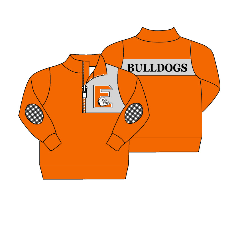 Baby Boys Orange Team Long Sleeve Pullovers Tops preorder(moq 5)