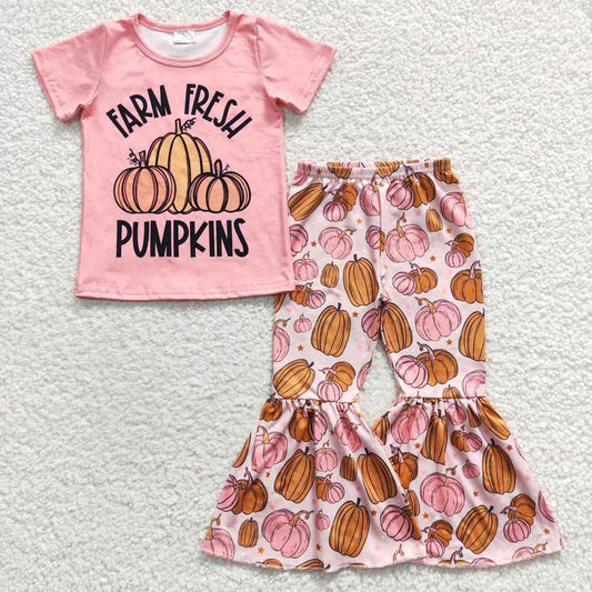 Baby Girls Pumpkin Bell Bottom Pants Sets