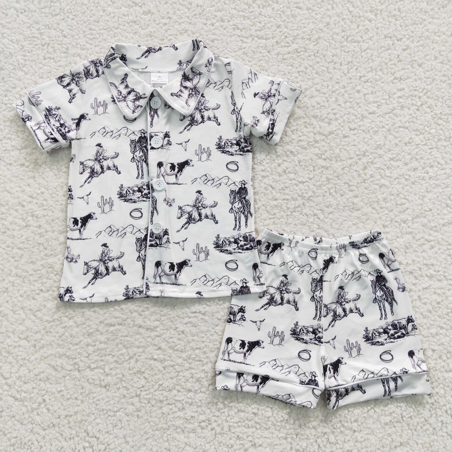 Baby Girls Western Farms Shorts Pajamas