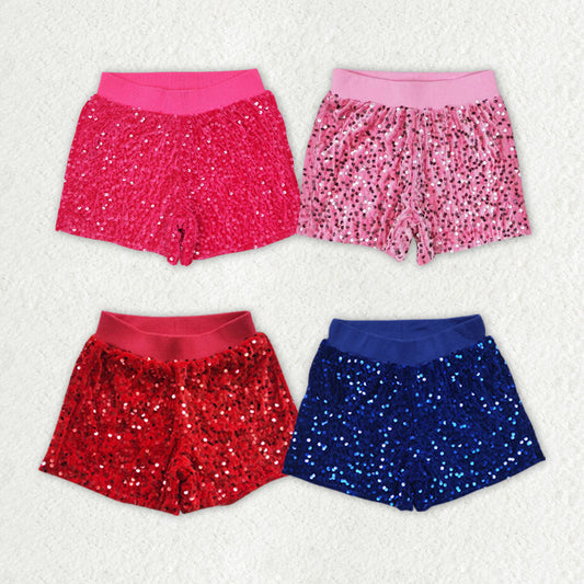 Baby Girls Sibling Sister Sequin Summer Shorts