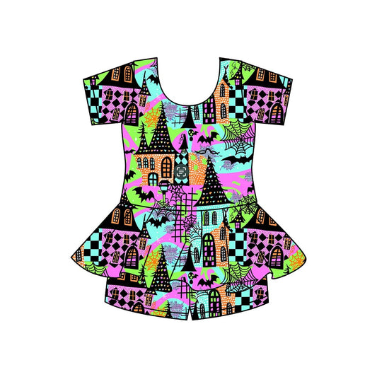 Preorder moq 5 Baby Girls Halloween Short Sleeves Top Shorts Sets