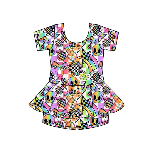 Preorder moq 5 Baby Girls Flower stars Short Sleeves Top Shorts Sets