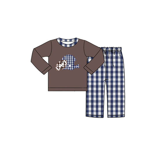 Baby Boys Plaid Football Top Fall Pants Clothing preorder(moq 5)