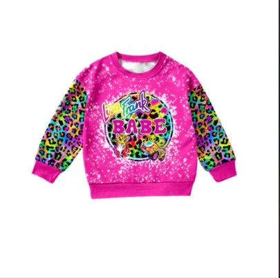 Baby Girls Tiger purple Long Sleeve Shirts Tops preorder(moq 5)