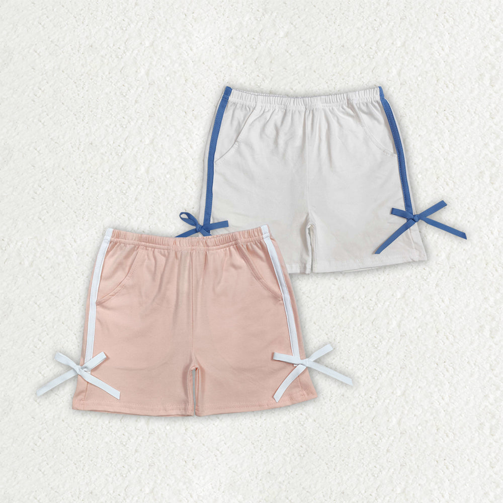Sibling Baby Girls Cotton Bows Sports Shorts Bottoms