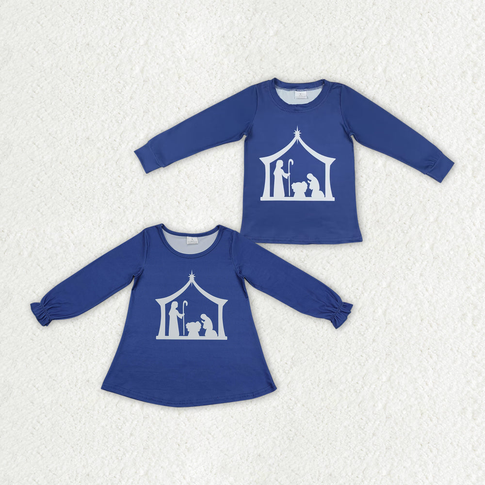 Baby Girls Boys Sibling Nativity Long Sleeve Tee Shirts Tops