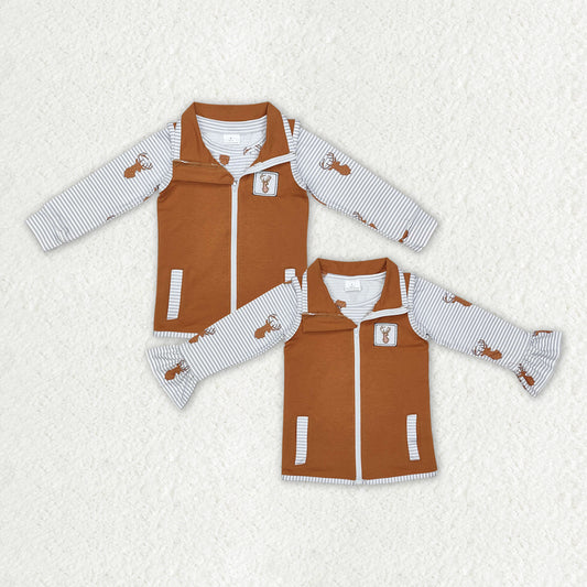 Sibling Baby Girls Boys Deers Hunting Tops Vest 2pcs Sets