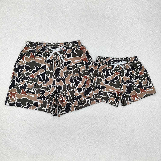 Daddy and Me Baby Boys Duck Brown Camouflage Trunks Bottoms Swimsuits