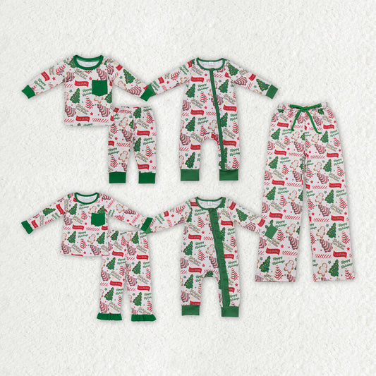 Family Christmas Season Tree Sibling Pajamas Clothes Sets