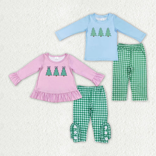 Baby Girls Christmas Trees Sibling Boys Outfits Clothes Sets