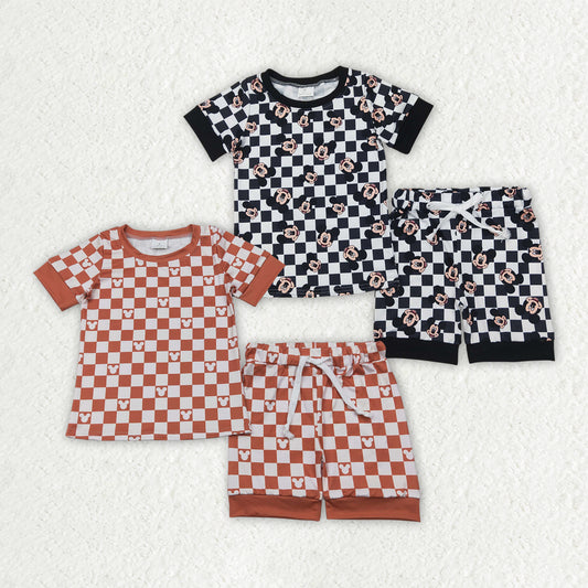 Sibling Baby Girls Cartoon Mouse Top Tee Shorts Pajamas Clothes Sets