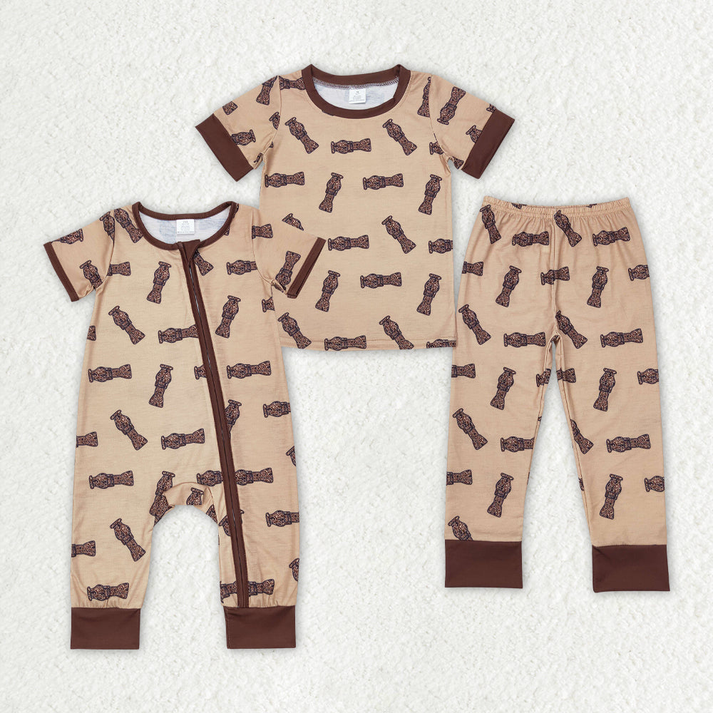 Baby Boys Camo Duck Call Sibling Brother Bamboo Pajamas Clothes Sets