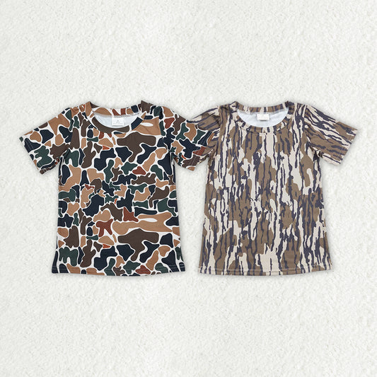 Sibling Baby Boys Camouflage Short Sleeve Tee Shirts Tops